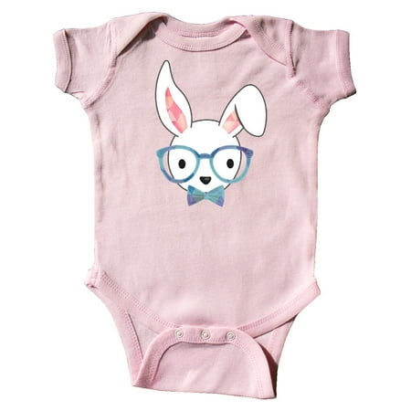 

Inktastic Cute Hipster Bunny Blue Gift Baby Boy or Baby Girl Bodysuit