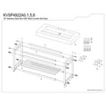 thumbnail image 5 of Kingston Brass KVSP4922A5 Kingston Commercial 49" Stainless Steel Console Sink with Steel Base (8-Inch, 3-Hole), Brushed/Oil Rubbed Bronze, 5 of 7