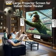 thumbnail image 3 of EMART Outdoor Projector Screen with Heavy Flat Base, 120in Portable Movie Screen Stand Indoor 16:9 4K HD for Backyard, Party, 3 of 7