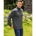 thumbnail image 6 of Kallspin Men's Wool Blend Turtle Neck Midweight Pullover Sweaters(Charcoal,Large), 6 of 10