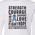 thumbnail image 4 of Inktastic ALS Awareness Strength Courage Support Long Sleeve Youth T-Shirt, 4 of 5