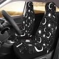 thumbnail image 2 of Honeii Crescent and Stars Print Car Seat Covers 2 Pieces, Full Set Universal Seat Covers for Cars, Waterproof Auto Seat Protectors, 2 of 7