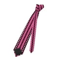 thumbnail image 7 of Zufioo pink and black argyle Print Men's Silk Tie, Business Suit Tie - Anti-floating Buckle Design, Clothing Accessories Suitable for Business, Daily Life, Banquets, 7 of 7