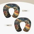 thumbnail image 3 of Disketp Starry Sky White Horse Travel Pillow Memory Foam Neck Pillow Support Pillow for Camping, Sleeping Rest Cushion Airplane Pillow, 3 of 8