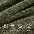 thumbnail image 5 of Battilo Olive Green Throw Blanket for Sofa Bed, Soft Cozy Chenille Blankets with Fringe Tassels,50"x60", 5 of 8