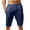 Navy #2, variant on Xihbxyly Mens Shorts Comfort Soft Linen/Cotton Pocket Elastic Waist Straight Half Shorts Pants Cargo Shorts Lightweight Quick Dry Stretch Cargo Shorts Classic Cargo Stretch Short #5