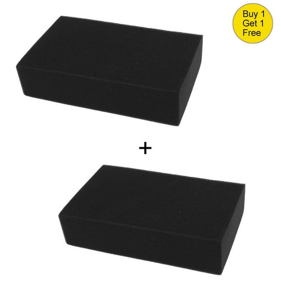 Car Cleaning Tool Black Kitchenware Rectangle Cleaning Sponge Pads Cleaner 8" Long 2 Pcs Total