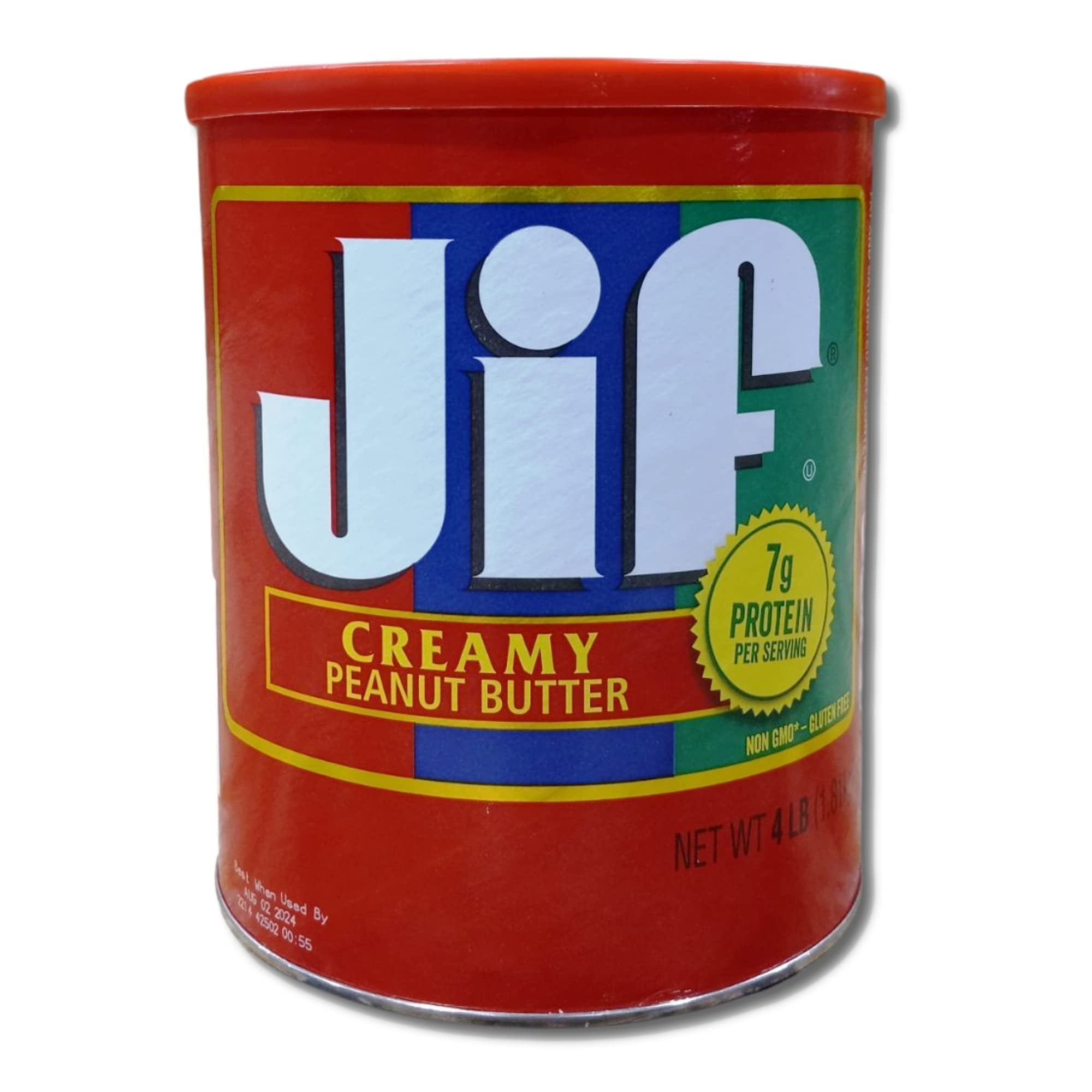JIF Family Size Creamy Peanut Butter In A Tin Value Pack | 4 Pound Can | Pack of 2