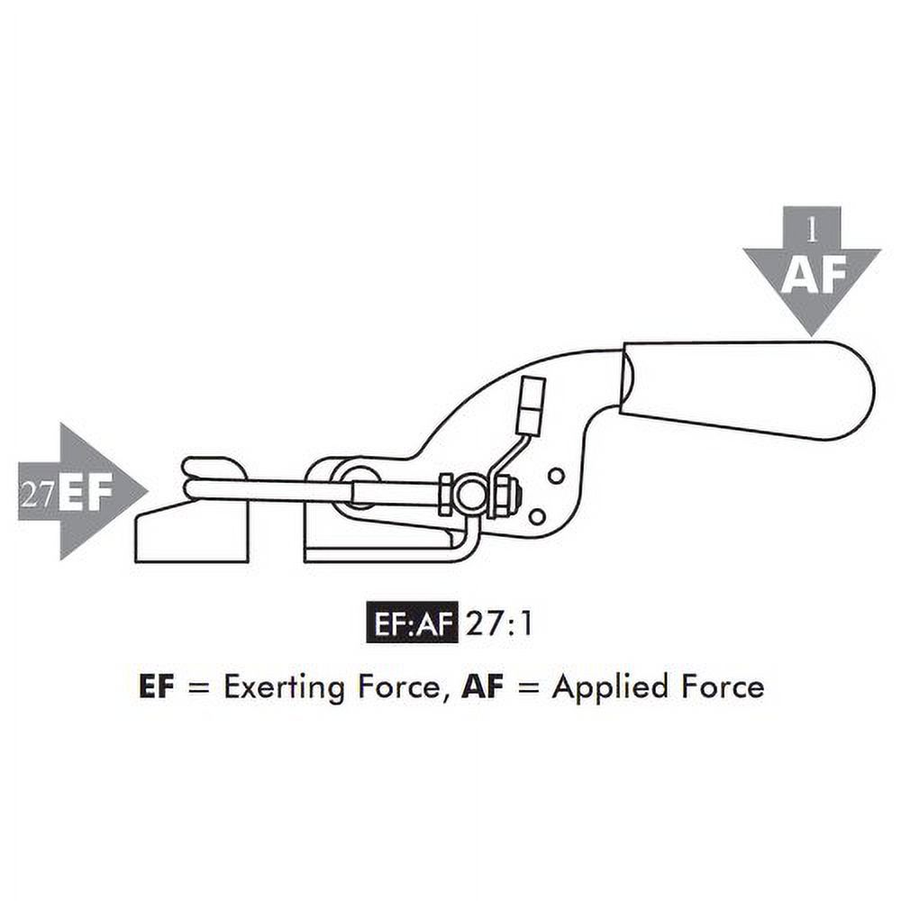 DE-STA-CO 323 Pull Action Latch Clamp with Threaded U-Bolt
