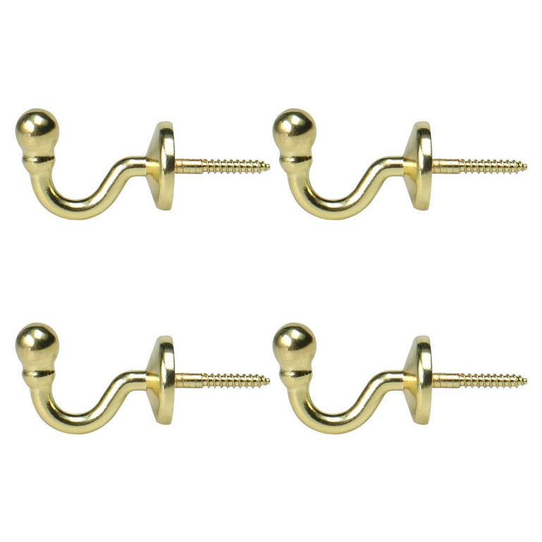 4pcs Stainless Steel Plating Curtain, Curtain Tieback Hooks Gold