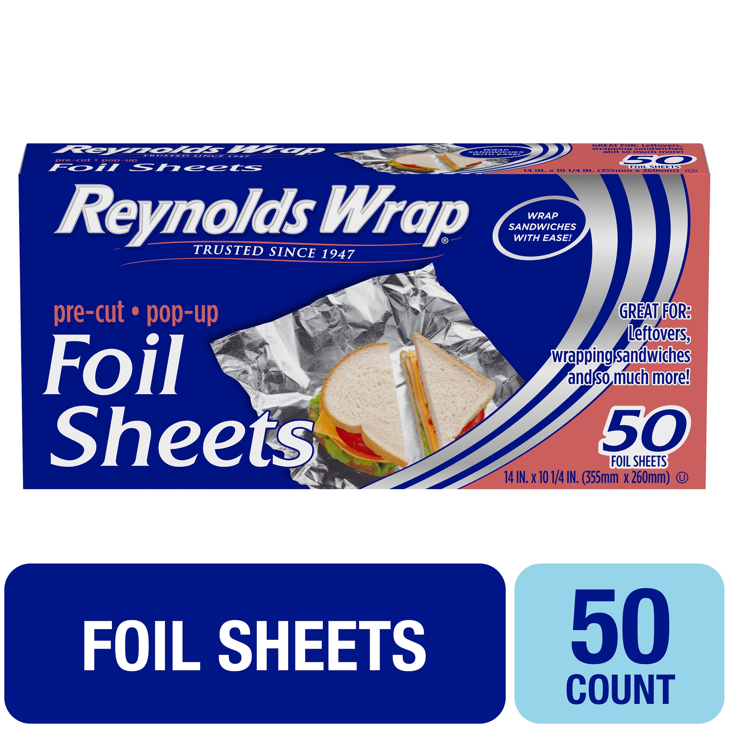 Reynolds Foodservice Foil Sheets Pre-Cut Pop up Wrappers, 500 Count 