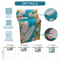 thumbnail image 6 of Coastal Beach Table Runner 70 Inches, Summer Tropical Plants Ocean Blue Wood Grain Bed Runner Dresser Scarves Tabletop for Indoor Outdoor Parties/Ceremony/Banquet, 13" x 70", 6 of 9