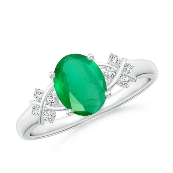 Oval Shape Green Emerald CZ Diamond Band Ring Women 925 Sterling Silver May Birthstone Mothers Day Women Gift Gemstone Jewelry