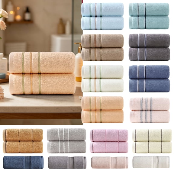 LEFXSMR Bath Towels, Soft Highly Absorbent Quicker Dry Cotton Towels, Wash Cloths Hand Towels for Bathroom Gym, Shower & Hotel
