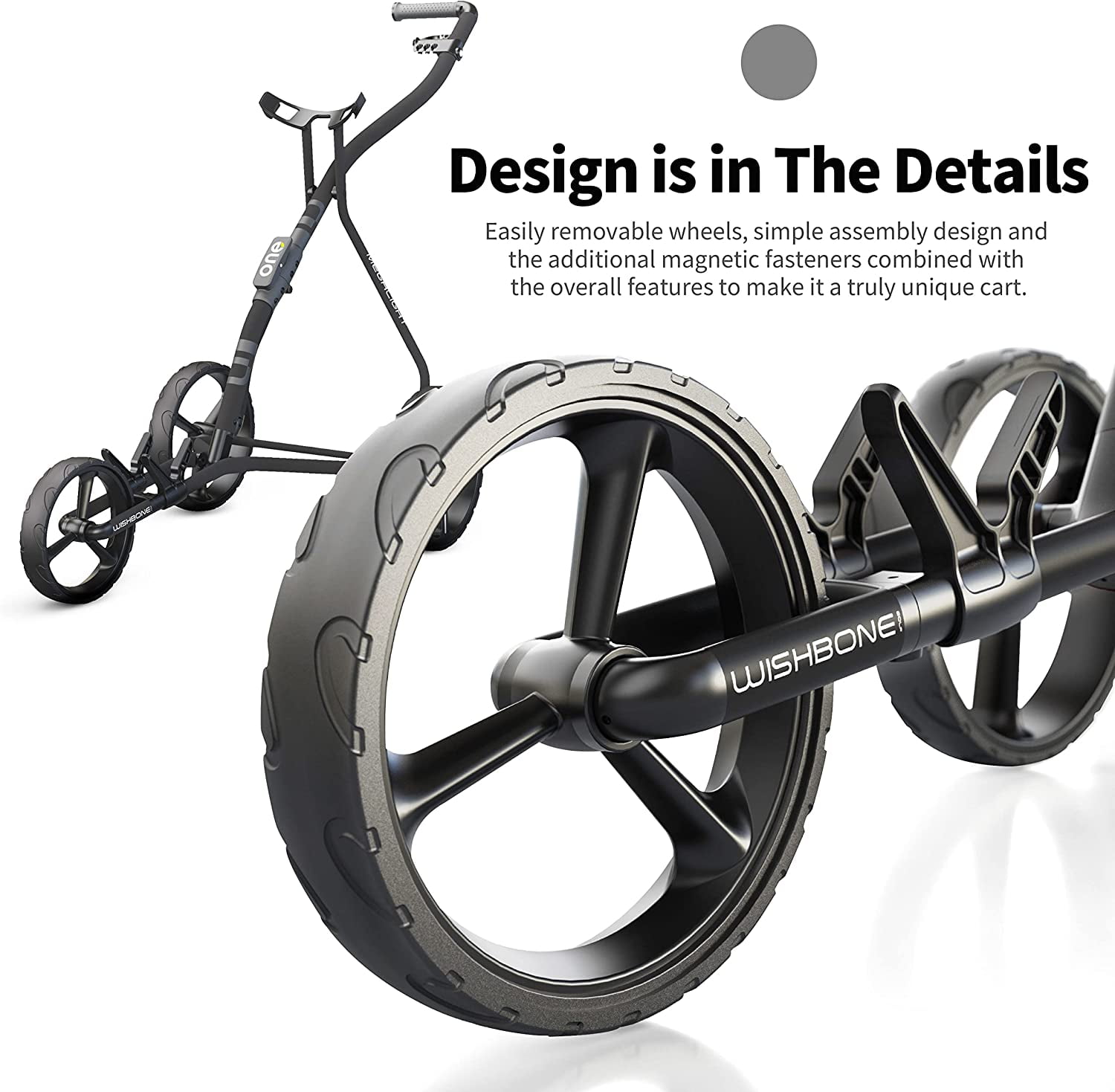Golf Push Carts | 1step Folding Golf Cart, Aircraft-Grade Frame Lightweight