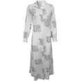 thumbnail image 2 of Xishao Vestido largo para mujer, vestido casual de manga larga con solapa, vestido suelto con botones Xishao ropa, 2 of 2