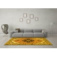 thumbnail image 3 of Ahgly Company Machine Washable Indoor Rectangle Persian Yellow Traditional Area Rugs, 3' x 5', 3 of 4