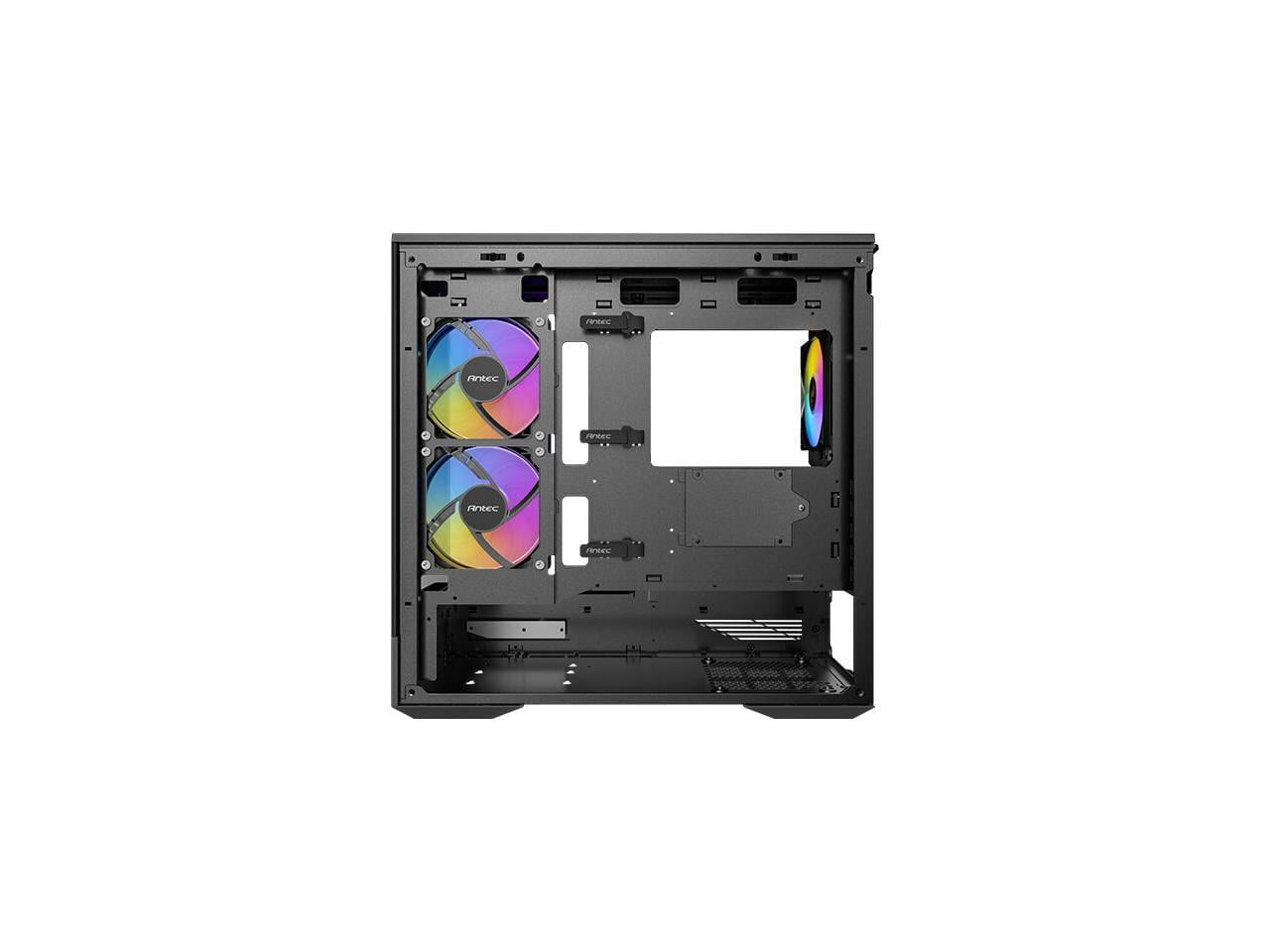 Antec C2M ARGB, Compact MicroATX Case, Panoramic Tempered Glass, High Airflow, 3 PWM ARGB Fans Included, Support 360mm Radiator & 415mm GPU, Type-C 10Gbps, Tool-Free Design