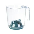 thumbnail image 1 of Blue Stackable Bathroom Cup Organizer With Non-Tip Base Water Drain System For Toothbrush Razor Storage Plastic Hygienic Design #82j23, 1 of 6