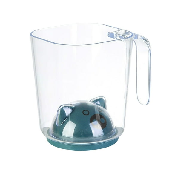 Blue Stackable Bathroom Cup Organizer With Non-Tip Base Water Drain System For Toothbrush Razor Storage Plastic Hygienic Design #33518