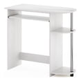 thumbnail image 1 of Pemberly Row Easy Assembly Computer Desk in White Stainless Steel Tubes, 1 of 5