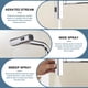 thumbnail image 5 of Bewildely Grifo de agua, mezclador de una o doble manija para una fácil instalación, múltiples acabados, fregadero de cocina Cocina y Comedor Color cepillado, 5 of 6