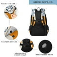 thumbnail image 4 of FORMRS Unisex School Backpack 17" Student Travel Bag with Laptop Compartment, Leopards Leaves, 4 of 7