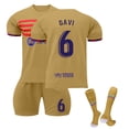 thumbnail image 1 of Camiseta de Futbol KEVCHE 2223 FC Barcelona 3 Piezas Set Adultos GAVI #6 Marrón #6/XL, 1 of 6
