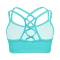 thumbnail image 2 of iEFiEL Girls Criss Cross Back Tank Bra Tops Crop Top for Ballet Dance Workout Mint Green 14, 2 of 7