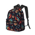 thumbnail image 2 of Daiia Paisley1 School Backpack for Men Women, Unisex Large Waterproof Bookbag Schoolbag Casual Daypack for High School/College/Teens/Travel/Work Black, 2 of 8