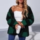thumbnail image 1 of Pntutb Chaqueta para mujer Chaqueta sólida Botón de bolsillo Cuello vuelto Slim Fit Chaqueta cálida mediana y larga Pntutb Pntutb-924, 1 of 6