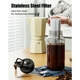 thumbnail image 4 of GOSCHE Cold Brew Coffee Maker - 2 Quart 64oz Stainless Steel Filter Cold Brew Pitcher Jar, No Leaks Cold Brew Mason Jar Coffee Maker, Easy to Clean Cold Coffee Maker, 4 of 8