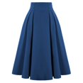 thumbnail image 4 of Vedolay Maxi Skirt Women's Midi Skirt Elastic High Waist Lace Tulle Skirt Pleated Skirt,Blue XXL, 4 of 5