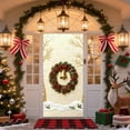 thumbnail image 2 of Upgraded 35 X 72 In Stereoscopic Embroidery Style Christmas Door Cover Christmas Door Curtain Christmas Day Door And Wall Decoration Festival Party Decoration O, 2 of 6