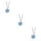thumbnail image 5 of Qarigey Collar con colgante de cristal de copo de nieve para mujer, cadena de Zirconia, collar con colgante coreano para mujer, joyería para fiesta azul claro 3piezas Qarigey CBP005163, 5 of 6