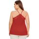 thumbnail image 4 of Camisola sin mangas con escote en V y ribete de encaje con tirantes finos para mujer, 4 of 6
