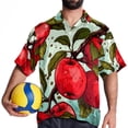 thumbnail image 4 of Fruit Men's Short Sleeve Poplin Shirts, Casual Printed Button Down Tops for Summer Beach, Unisex with Spread Collar, 4 of 6