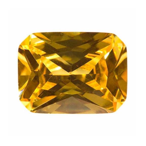 10X8mm Octagon Yellow CZ - Pack of 1