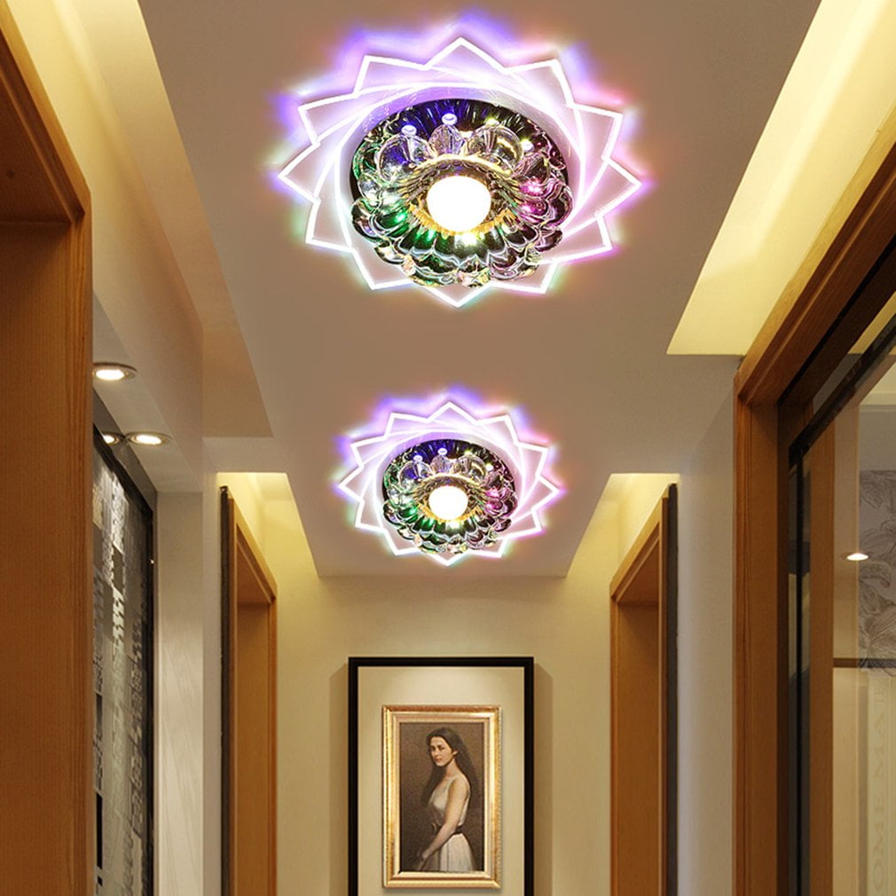 OUTAD Crystal Ceiling Lights Led Round Aisle Lighting Entrance Hallway