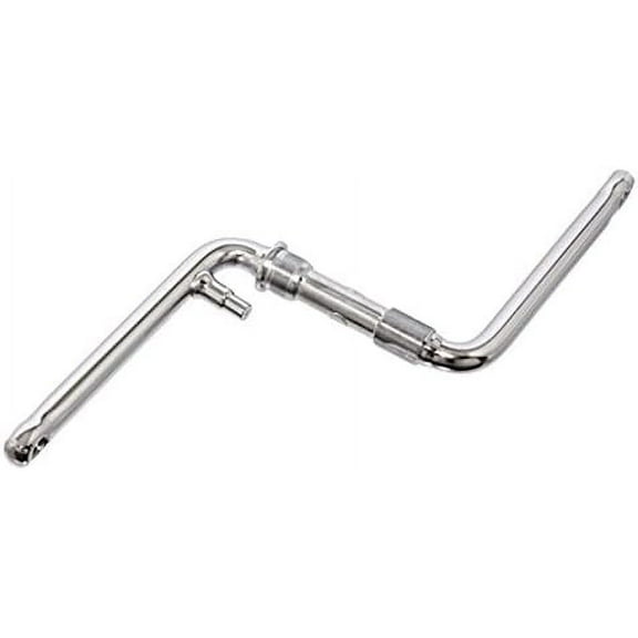 Alta One Piece Bicycle Crankset, 165mm, Steel Chrome