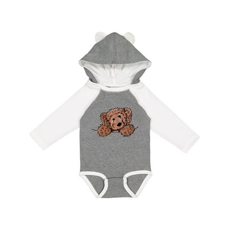 

Inktastic Pocket Chocolate Doodle Gift Baby Boy or Baby Girl Long Sleeve Bodysuit