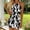 #0227-Black, variant on Womens Zebra Stripe Print Halter Romper Elastic Waist Casual Short Jumpsuit with Ruffle Trim