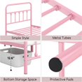thumbnail image 5 of Yaheetech Classic Iron Platform Bed with High Headboard and Footboard,Twin,Pink, 5 of 8