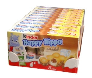 Kinder Happy Hippo Cocoa, CASE, 10x(20.7g x 5) by