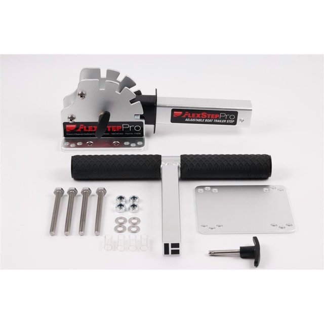Megawear Keelguard Garde-Boue de Remorque 80011 FlexStep Pro; 16 Positions Réglables; Multi-Angle/extensible/amovible; 6063-T6 Aluminium Anodisé; à Coller; avec Matériel de Montage; Simple