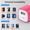 thumbnail image 7 of 3Pcs Charger Block Wall Charger with 6FT Type-C Cable, Power Adapter Compatible with iPhone 17/16/15 Pro Max, iPad Pro, Galaxy S26, Android Devices,Pink, 7 of 7