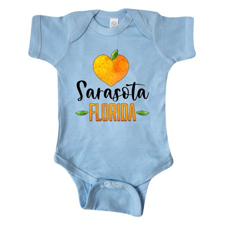 

Inktastic Sarasota Florida Orange in Heart Gift Baby Boy or Baby Girl Bodysuit