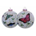 thumbnail image 4 of Colorful Butterflies Hand Painted Mouth Blown Glass Ornament, 4 of 4