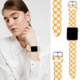 thumbnail image 4 of Compatible Con Apple Watch Amarillo 38/40/41/42/44/45 Mm Para Mujeres Y Hombres, Silicona Suave, Regalos A Cuadros, Decoraciones A Cuadros, Pulsera De Repuesto Para Iwatch Series 9, 8, 7, 6, 5, 4, 3,, 4 of 4