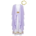 thumbnail image 2 of Doomiva Girls Athenian Princess Toga Dress with Laurel Ancient Greek Nymph Dress-up Lavender 16, 2 of 5